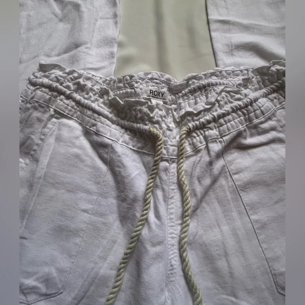 Roxy White Drawstring Pants - Picture 4 of 5